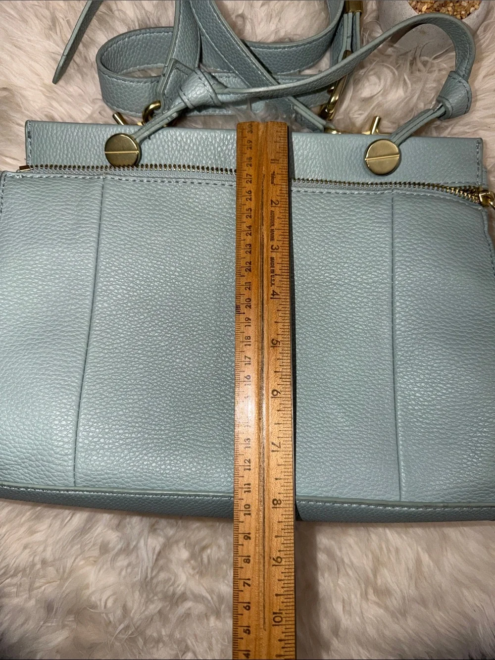 Foley + Corinna Dione Satchel Shoulder Crossbody or Hand Bag Blue Vegan Nwot
